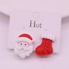 Pendientes de clip para orejas sin agujeros para niñas, aretes falsos navideños para niñas, aretes de princesas con dibujos animados
