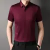 Nova camisa lisa de verão para homens, camisa de manga curta, camisa respirável sem costura de meia-manga 2023 para homens