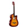 Guitarra, Guitarra Folk, Instrumentos Musicales Genuinos de Fábrica para Exportación, Guitarra Acústica Folk de 38 pulgadas, Guitarra de Madera de Tilo Completa, Accesorios para Guitarra