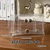 Portatarjetas de estilo japonés de doble capa de PVC con broches de presión desmontables para guardar tarjetas pequeñas, polaroids, identificaciones y monedas