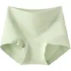 Roupa Íntima de Algodão Puro para Mulheres, 100% Algodão, Classe A, Antibacteriana, Entrepernas Estendido, Calcinhas de Cor Sólida, Não Apertam, Cintura Alta, Calcinhas Modeladoras de Barriga para Mulheres