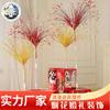 Decoración de Sala de Bodas con Hierba de Pavo Real Artificial, Flores Artificiales, Decoraciones de Pasillo de Boda, Arreglos Florales, Decoraciones de Año Nuevo, Decoraciones de Fuegos Artificiales Artificiales