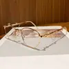 Óculos de Sol Luxuosos Estilosos Estilo Coreano Novo Retrô com Strass Inlaid Corrente Exagerada Óculos de Sol Hot Girl Óculos Tendência Mulheres