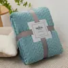 Manta Espessa com Padrão de Espiga de Trigo, Estoque Pronto para Exportação, Manta de Flanela Jacquard em Fleece de Coral, Manta de Presente, Manta de Ar Condicionado para Comércio Exterior