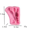 Conejo de Pascua Huevo Silicona Rábano Pastel de Chocolate Herramientas para Hornear Arcilla DIY Molde de Gota de Pegamento
