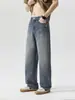 Ropa de Hombre Fengshe / Nuevo 2026 Jeans Frescos de Tencel para Hombre, Holgados de Pierna Ancha, Estilo Americano Vintage, Gran Caída