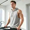 Chaleco sin mangas elegante y estilizado para hombre, verano, corte slim, para exteriores, para correr, deportes, con capucha, top para ir al trabajo, venta al por mayor