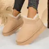 Botas Curtas Antiderrapantes Versáteis para Mulheres, Nova Moda para Outono e Inverno 2025, Botas de Neve Quentes e Confortáveis para Mulheres