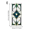 Pegatinas de Vidrio Electroestático Escarchado Artístico de Color Estilo Europeo, Pegatinas de Ventana Coloridas para Embellecimiento de Ventanas de Baño, Dormitorio y Sala de Estar