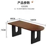 Mesa de Comedor Isla de Madera Maciza Estilo Francés Mediados de Siglo con Sillas para Uso Doméstico, Mesa de Comedor Semicircular Montada en Pared para Apartamento Pequeño, Mesa Larga para Reuniones y Recepciones