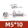 Aço inoxidável 304 DIN912 Cabeça de copo arruela de mola hexagonal parafuso de máquina de combinação dupla cabeça cilíndrica recartilhada M3M8