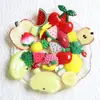 Accesorios de Resina Serie Frutas Artificiales DIY Pegamento de Crema Agujero para Pasador de Pelo Material para Joyería de Zapatos Accesorios de Imán para Refrigerador