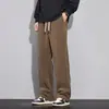 Nuevos Pantalones Deportivos Casuales de Pierna Recta Sueltos con Forro de Felpa, Patrón de Trigo de Moda, Caída y Resistencia a las Arrugas, Otoño/Invierno 2026