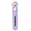 Cuchillo de Utilidad Mini Lindo con Bloqueo de Seguridad, No Lastimará Tus Manos, Estilo Animal de Dibujos Animados, Papelería para Estudiantes, Herramienta para Abrir Paquetes, Venta al por Mayor