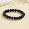 Joias da Moda Europeias e Americanas de Venda Quente Transfronteiriça Pulseira de Pedra Natural de 8mm Pulseira de Pedra Olho de Tigre Ametista Ágata Joias