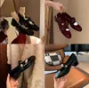 Zapatos Mary Jane Planos Estilo Piel de Cordero Retro Francés para Mujer, Zapatos Bajos de una Sola Tira y Tacón Grueso, Zapatos Pequeños de Cuero