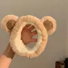 Diadema de Felpa con Orejas de Oso Lindas para Otoño e Invierno para Mujer, Pinza para el Cabello para Lavado de Cara, Diadema para Maquillaje, Accesorio para el Cabello de Dibujos Animados para Mujer