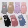 Guantes de Invierno de Cinco Dedos con Pantalla Táctil 2026, Lindos, Tejidos, Forrados de Felpa, Cálidos, de Dedos Divididos, para Ciclismo, Guantes a Prueba de Frío para Mujer