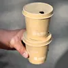 Saco de Embalagem para Café Paper Butler Bolsa para Chá de Leite Bolsa de Papel Kraft Sacola para Levar Bebidas Copos Simples e Duplos Logo Personalizado Impresso