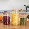 Suministro puntual de fábrica Tanque sellado de vidrio de borosilicato alto varias especificaciones vidrio engrosado tanque de almacenamiento de alimentos frutas secas
