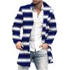 Comercio Exterior Otoño e Invierno Nuevo Abrigo de Lana Estampado Retro de Cuello Alto para Hombre Abrigo Casual para Hombre