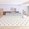 Alfombra de terciopelo minimalista moderna sala de estar manta para mesa de centro estilo crema francés minimalista combinable a todo a cuadros dormitorio estudio manta