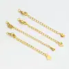 Chapado en oro de 14K18K cierre de langosta cadena extendida cola de cadena accesorios de joyería hechos a mano DIY material de acabado para collar pulsera