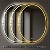 Espejo de baño inteligente de forma ovalada con retroiluminación LED, adecuado para baños de hotel; espejo de maquillaje antivaho; personalizable