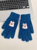 Guantes de invierno de dibujos animados lindos cálidos con dedos descubiertos pantalla táctil estudiante versátil para montar a prueba de frío dedos guantes de punto para mujer