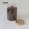 Botella de Plástico PET de 250g para Almacenar Materiales Medicinales Nutritivos, Frasco para Almacenar Cáscara de Mandarina Seca, Frasco de Cáscara de Mandarina con Tapa de Plástico Dorada Galvanizada para Vejiga de Pez