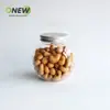 Envase de plástico PET de 500 ml para alimentos, tarro para caramelos y galletas, tarro de plástico transparente para frutos secos, tambor plano para alimentos secos, botella esférica
