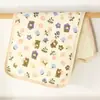 Toalla Pequeña de Gasa de Algodón 4 Cuatro Capas de Gasa Estampado de Dibujos Animados Toalla Infantil para Bebé Lavar la Cara 25*50 Borde Estilo Ins