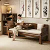 Nueva Cama Luohan Estilo Chino para Apartamentos Pequeños, Moderna y Sencilla, Mueble Sofá Deslizante de Madera Maciza para Uso Doméstico, Cama Plegable y Extensible para Sala de Estar