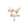 Accesorios para tocado diy color cobre puro retención de color oro y plata ramas dobles colgantes materiales hechos a mano adornos antiguos rama de flor de precisión colgante