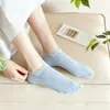 Calcetines Nuevos de Verano para Mujer, Antideslizantes, Transpirables, Bajos, Color Sólido, Calcetines Finos Tipo Barco, Calcetines Cortos