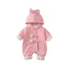 Mameluco Coreano de Manga Larga con Capucha para Bebés y Niños Pequeños, Estilo Primavera y Otoño, Estampado de Gatito, Atuendo de Otoño, Mono de Princesa
