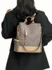 2026 nuevo al por mayor transfronterizo moda cuadros cuero suave doble propósito mochila de viaje casual para mujer antirrobo mochila moderna