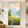 Rizhao Jinshan Entrada Entrada Pintura Decorativa Paisaje Pintura al Óleo Sala de Estar Mural Pasillo Pasillo Sentido de Alto Nivel Pintura Colgante