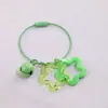 Cor de Doces Dupla Estrela Vazada Cor Sólida Transparente Estrela de Cinco Pontas Sino Chaveiro Anel de Fio de Aço Perler Beads Pingente Decorativo Ornamento