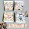 Cuaderno de Espiral A7 de Zootopia con Páginas Engrosadas, Lindo Cuaderno de Bolsillo, Cuaderno Diario de Espiral 100K Estampado en Oro