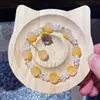 Pulseira de Cristal Recomendada no Xiaohongshu Pulseira de Contas de Vidro de Nicho de Alta Qualidade Atacado Transparente como Gelo Melhores Amigos Estudantes Presentes