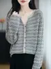Camiseta básica de punto estilo Chanel con cuello en V transfronteriza para mujer, nuevo top elegante primavera y otoño 2026, suéter de otoño e invierno talla grande