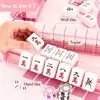 Estante y Empujador de Mahjong de Acrílico Pulido de Alta Transparencia Estilo Americano Personalización, Herramienta para Organizar Fichas de Mahjong para Uso Doméstico, Accesorios de Juego