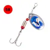 Lentejuelas giratorias 6cm3g multi-patrón Señuelo Luya lentejuelas giratorias compuestas abalorios bajo cebo falso