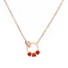 Collar de Cobre Chapado en Oro de 18 Quilates para Mujer, Colgante Electrochapado al Vacío, Diseño Único, Moderno y Versátil, Collar Elegante