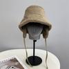 Sombrero de pescador de estilo coreano, personalizado, de felpa, con protección para las orejas, cálido, para invierno, para hombres y mujeres, dulce y fresco, resistente al frío del norte.