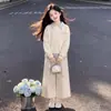 Sudadera fina de manga larga estilo coreano 2026 para niñas, casual de primavera y otoño, única, holgada, conjunto de dos piezas de moda con pantalones largos