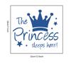Adesivos de parede com slogan de princesa coroada de rosa, adesivos de parede decorativos para quarto infantil, adesivos autoadesivos