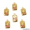 Colgante de Gota Dorado Arena de Cobre Año Nuevo Pulsera de Cuentas Tejida a Mano Accesorios para Collares Cuentas