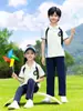 Uniformes Escolares Primarios, Ropa de Verano, Uniformes de Clase para Niños, Uniformes de Dos Piezas de Manga Corta para Eventos Deportivos de Primer Grado, Uniformes de Jardín de Infancia, Nuevos Estilos